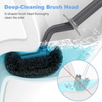HAMITOR Toilet Bowl Brush Holder Set: Curved Design - Image 2