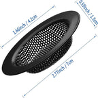 2 Pcs Black Stainless Steel Mesh Sink Drain Strainer, 2.75" Top/1.66" Kitchen - Image 5