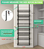 Over The Door Pantry Organizer, Wall Mount Spice Rack, Pantry Hanging Storage - Image 2