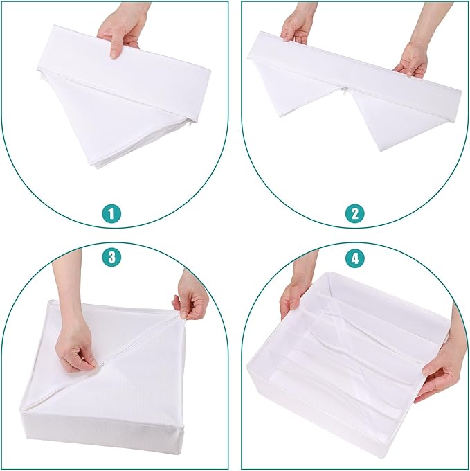 Drawer under Cabinet Clothes Organizer 5 Cell Foldable Storage Cubes Underwear - Image 5