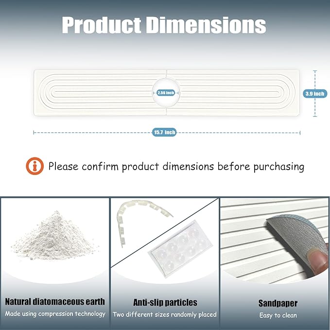 Stargaz Faucet Mat For Kitchen Sink，Sink stone quick dry around faucet - Image 3