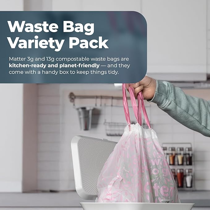 Matter Compostable Variety Pack 3 Gallon and 13 Gallon Kitchen Trash Bags - Image 4