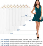 40" All Clear Garment Bags for Hanging Clothes, 5 Packs Suit Bags for Closet - Image 6