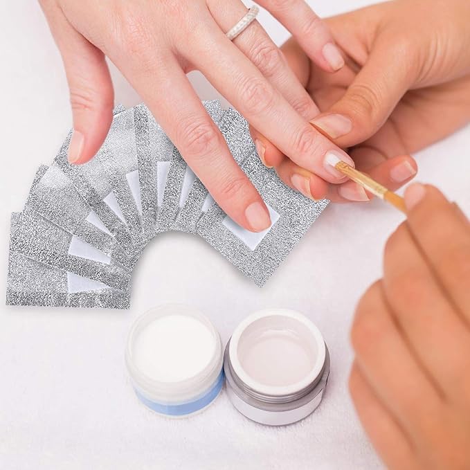 BTYMS 400 Pcs Gel Nail Polish Remover Wraps Nail Foil Wraps Soak Off Cotton - Image 7