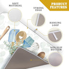 Sage Green Dish Drying Mat for Kitchen Counter, Cooking Supplies Reversible - Image 4