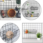 10 PCS Wire Baskets Wall Grid Panel Hanging Wire Basket Hanging Wall Baskets No - Image 5
