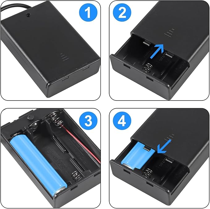 3PCS 3AA Battery Holder， USB Female Socket， 3x1.5V AA Battery Case Box Holder， - Image 5