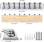 Coat Rack Wall Mount, Wooden Heavy Duty Coat Rack - Image 2