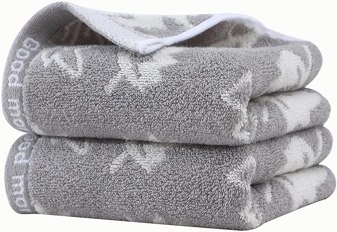 2 Pack Decorative Maple Leaf Hand Towels Cotton, Soft Highly Absorbent Bathroom by Zuorery