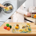 Honey Bee Dish Drying Mat for Kitchen Counter Absorbent Microfiber Large Drying - Image 4