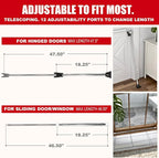 Door Stoppers Security Bar, SECURITYMAN 3 in 1 Adjustable Door Security Bar & - Image 3
