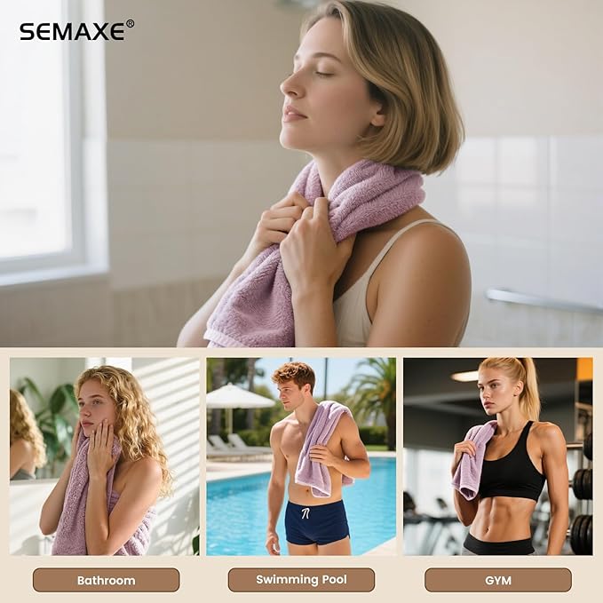 SEMAXE 12 Pack Hand Towels for Bathroom, 100% Cotton Towels - Image 6