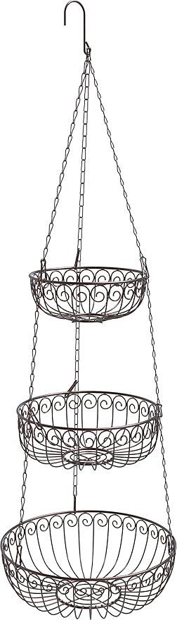 Simple Houseware 3-Tier Fruit Hanging Basket - Image 8