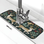 Christmas Kitchen sink faucet pad, strong water absorption, anti slip, very by Unknown