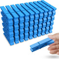 50PCS Colored Wooden Clothespins, 2.9inch Deep Blue Clothes Pins by HONGYUTAI