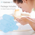TENSTARS Silk Hemming Hand Towels - Image 2