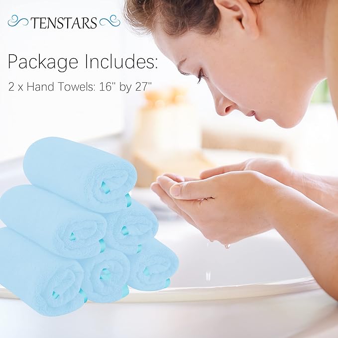 TENSTARS Silk Hemming Hand Towels - Image 2
