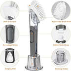 Soap Dispensing Replacement Dish Brush Storage Set - Image 7