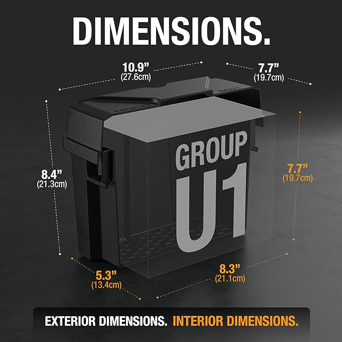 NOCO Snap-Top BGU1 Battery Box, Group U1 12V Battery Box - Image 6