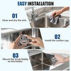 Stainless Steel Scrubber Smiley Face Dish Sponge Holder, Rv Apartment Kitchen - Image 3