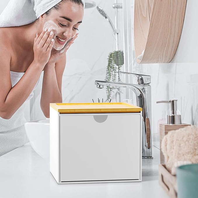 VITVITI Drawer Disposable Face Towel Holder Box, Acrylic Facial Towel Container - Image 5