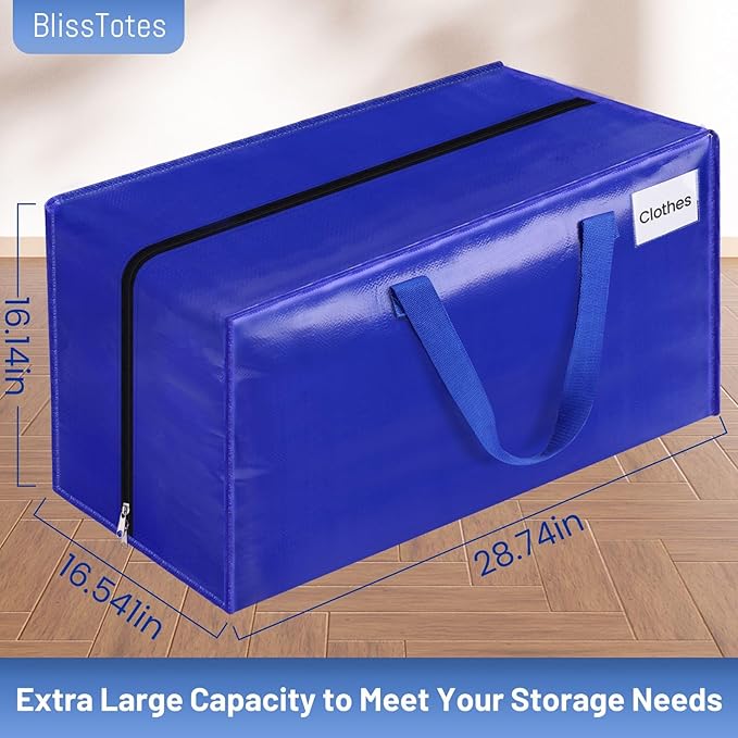 BlissTotes Moving Bags, Heavy Duty Moving Supplies & Storage Bags, Extra Large - Image 2
