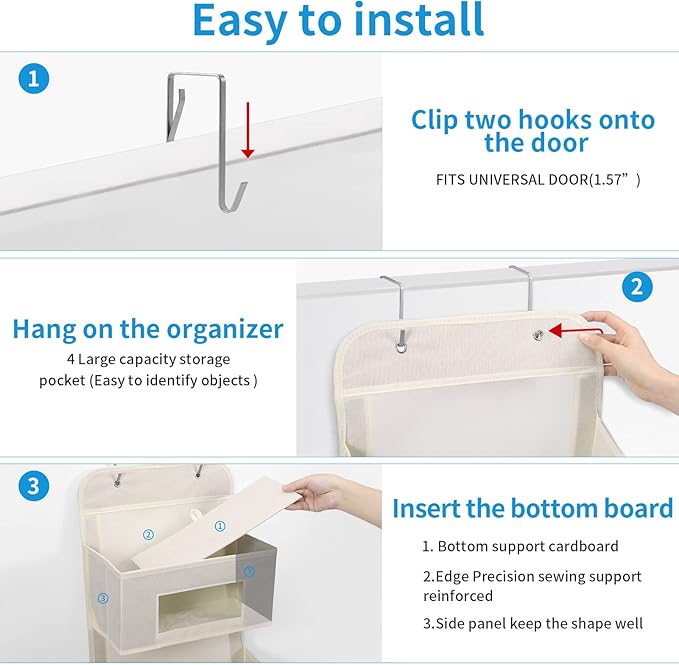 MAX Houser 4-Shelf Over The Door Hanging Organizer - Image 7
