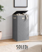 SOLEDI Laundry Hamper with Lid 100L Large & Tall Collapsible Laundry Basket - Image 8