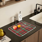 Christmas Red Green Buffalo Checkered Dish Drying Mat - Image 6