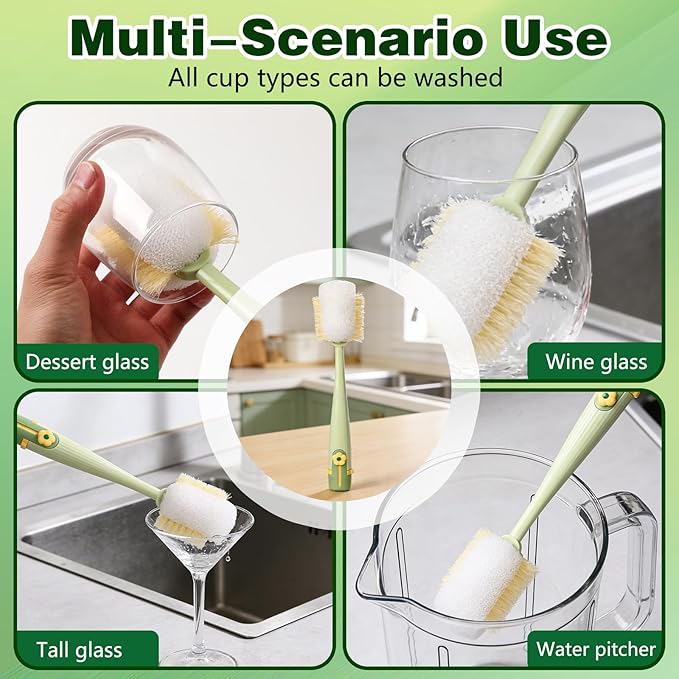 5-in-1 Bottle Cleaning Brush Set, Bottle Brush Set, Long Handle Water Bottle - Image 4