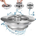 Upgraded 3 in 1 Kitchen Sink Drain Strainer by INKHUT