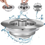 Upgraded 3 in 1 Kitchen Sink Drain Strainer by INKHUT