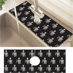 Absorbent Splash Guard Mat for Kitchen Sink, 15×5.5 Inch Cute Fast Drying Drip by Unknown
