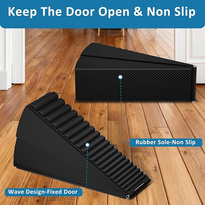 2 Pack Heavy Duty Door Stopper, Adjustable Spring Large Stopper, 3 Inches High - Image 4