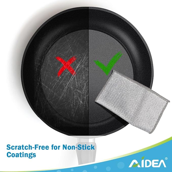 AIDEA Non Scratch Wire Dishcloth 24PK, Wire Dishwashing Rag - Image 3