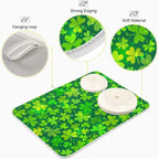 Qilmy St. Patrick's Day Shamrock Dish Drying Mat Water Absorption Tableware - Image 4