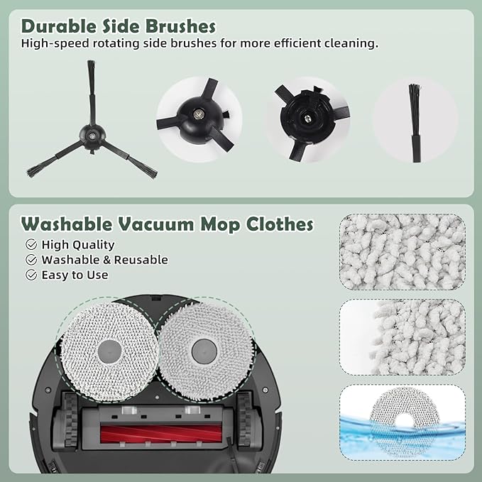 Accessories Kit Replacement for Roborock Q Revo/Qrevo 2R3W, QX Revo/QRT78 Robot - Image 5