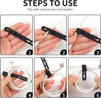 Oligei 25 Pcs Silicone Cable Ties, Cable Ties Reusable, High Elasticity Cord - Image 5