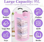 95L Large Laundry Basket with Handles, Foldable Clothes Hampers Stand Up Well - Image 2