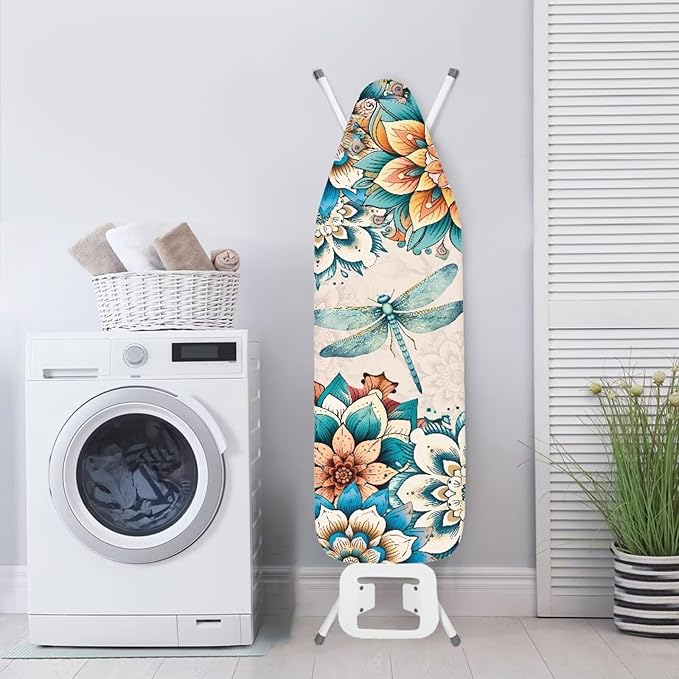 Ironing Board Cover, Standard Size 15x54, Butterfly Mandala Floral Print - Image 4
