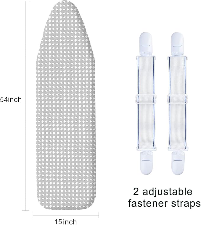 Ironing Board Cover and Pad 15" x 54", 4 Layers Extra Thick Iron Board Cover - Image 3