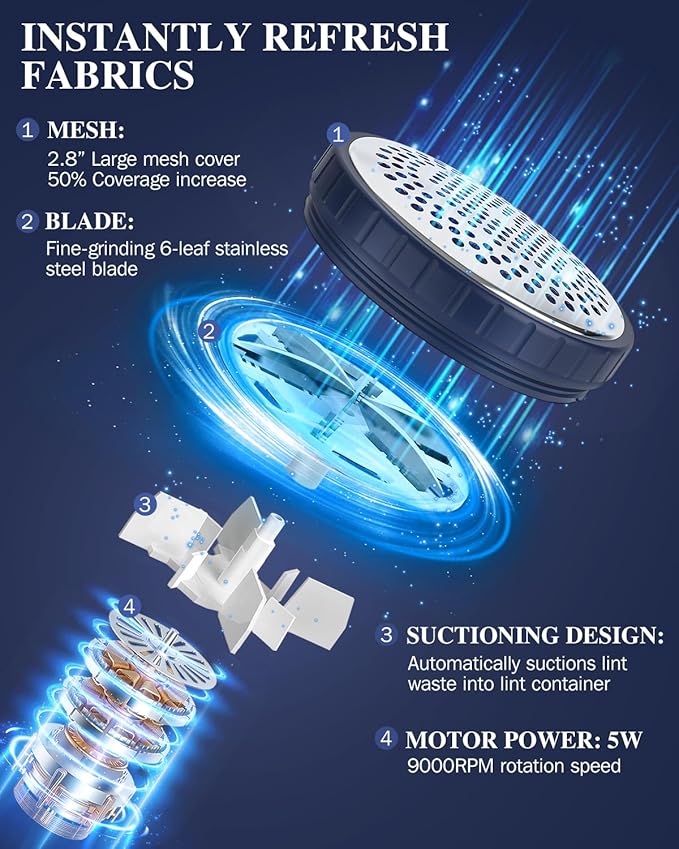 BEAUTURAL Sweater Fabric Shaver Home-Edition, Powerful & Efficient Lint Remover - Image 2