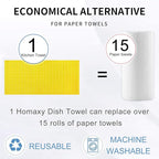 Homaxy 100% Cotton Terry Kitchen Towels, Checkered Designed, Soft and Super - Image 7