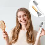 Boao 2 Pieces Hair Brush Cleaning Tool Comb Cleaner Brush Mini Comb Cleaning - Image 2