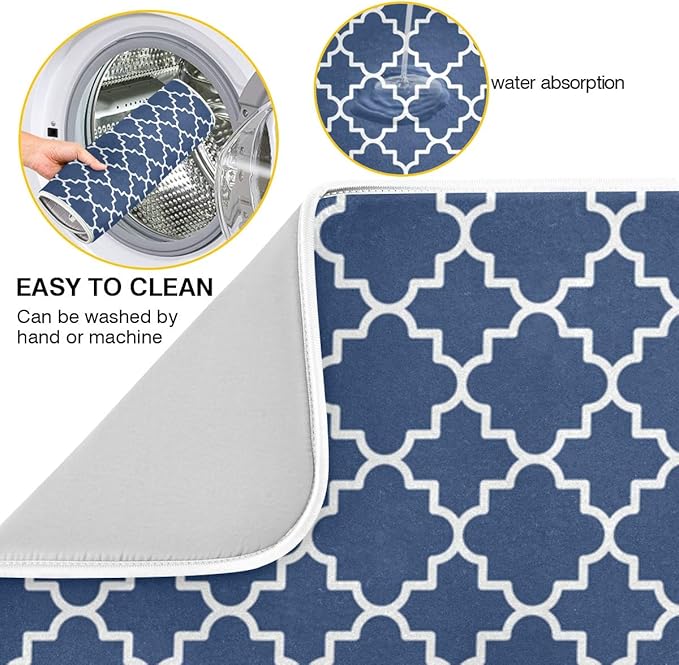 Super Absorbent Dish Drying Mat, Microfiber Fast-Drying Dish Mat, Kitchen Dish - Image 2