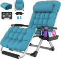 Suteck Oversized Zero Gravity Chair,33In XXL Outdoor Recliner Chair w/Removable Cushion&Headrest, Camping Lounge Chair w/Upgraded Lock&Footrest, Reclining Patio Chairs for Indoor Outdoor,500LBS by Suteck