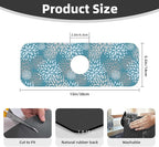 Dahlia Floral Flower Colorful Abstract Kitchen Sink Splash Guard Faucet Mat - Image 2