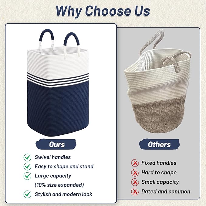 Laundry Basket Hamper, Blanket Storage, Dirty Clothes Hamper - Image 4