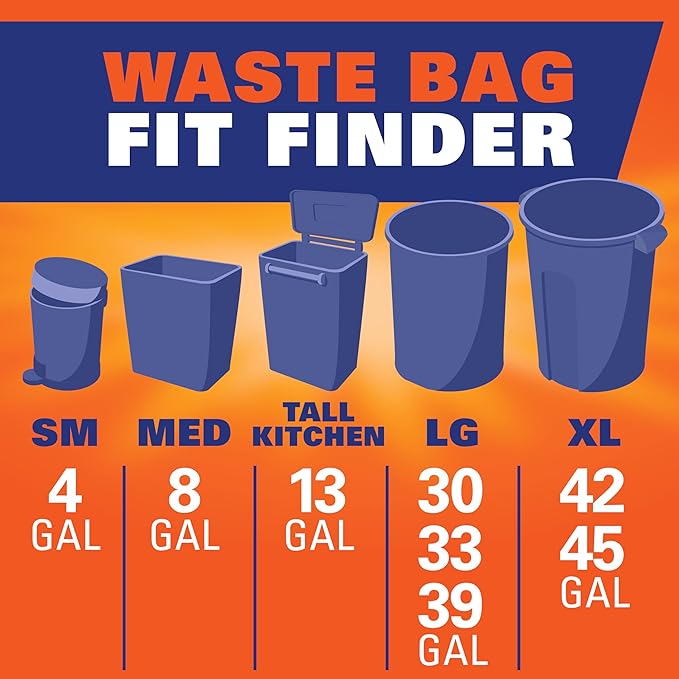 Hefty Ultra Strong 30 Gallon Trash Bags, Large Bags 30 Gallon Size, Break - Image 9
