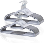 Pack of 30 Coat Hangers, Space-Saving Plastic Clothes Hangers, 0.2 Inches Slim by TonswachicHangersSpaceSaver